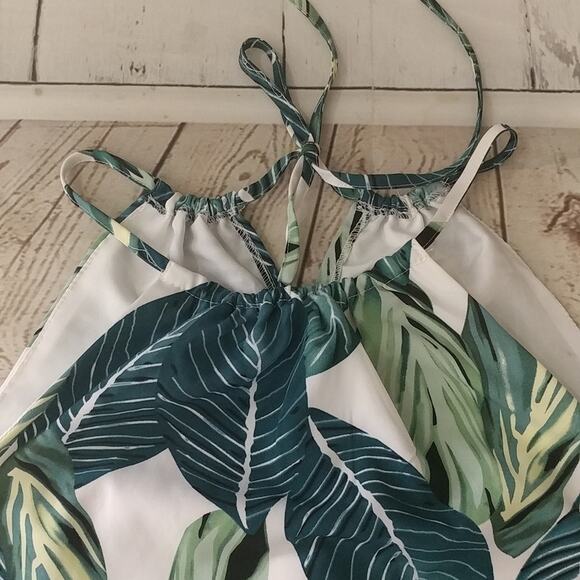 Shein Leaf Print Dress Size L (8/10) - Picture 10 of 11